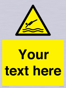 Custom Warning diving area